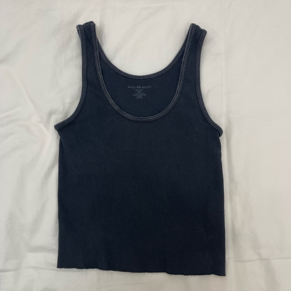 Brandy Melville Distressed Black Tank Top